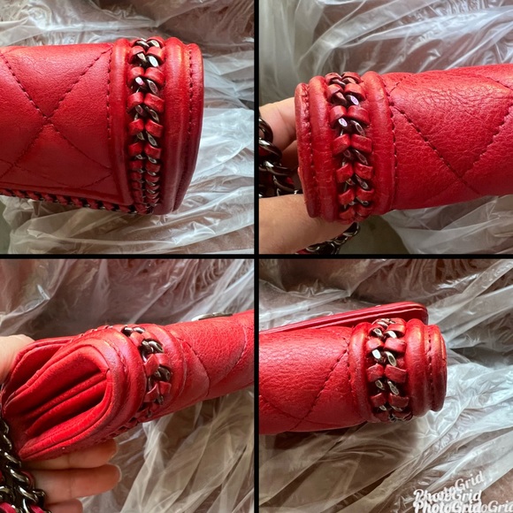 CHANEL Red Quilted Crossbody Bag - Picture 9 of 15